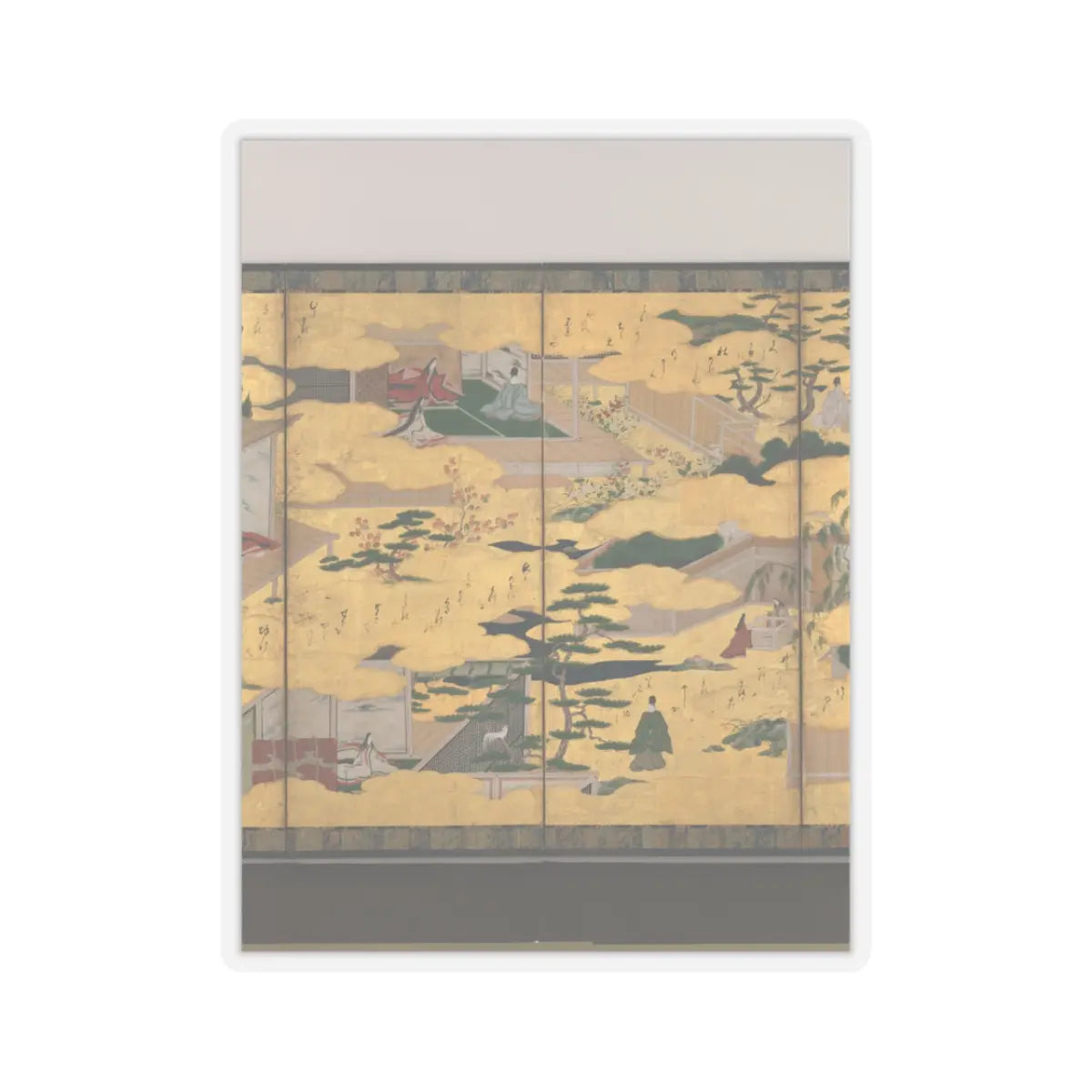 unknown - Scenes from the Tales of Ise - first half of the 17th century v7 - STICKER Vinyl Kiss-Cut Decal
