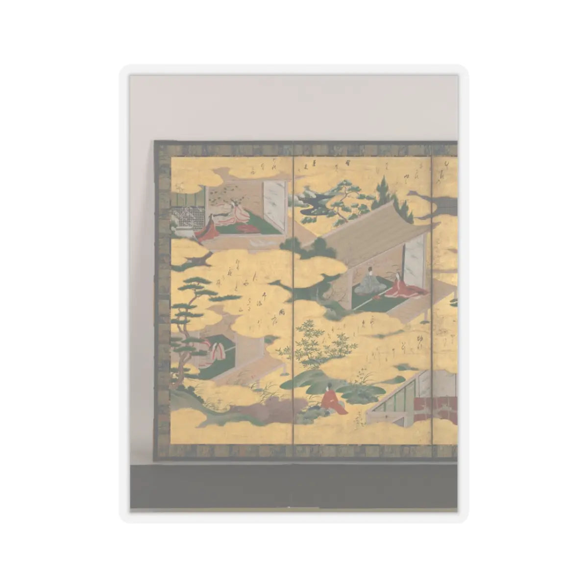 unknown - Scenes from the Tales of Ise - first half of the 17th century v8 - STICKER Vinyl Kiss-Cut Decal