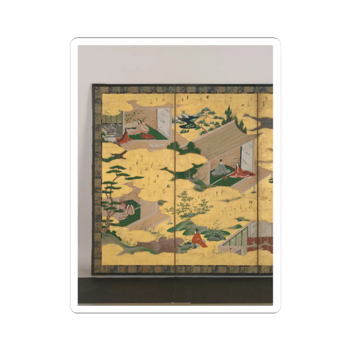 unknown - Scenes from the Tales of Ise - first half of the 17th century v8 - STICKER Vinyl Kiss-Cut Decal