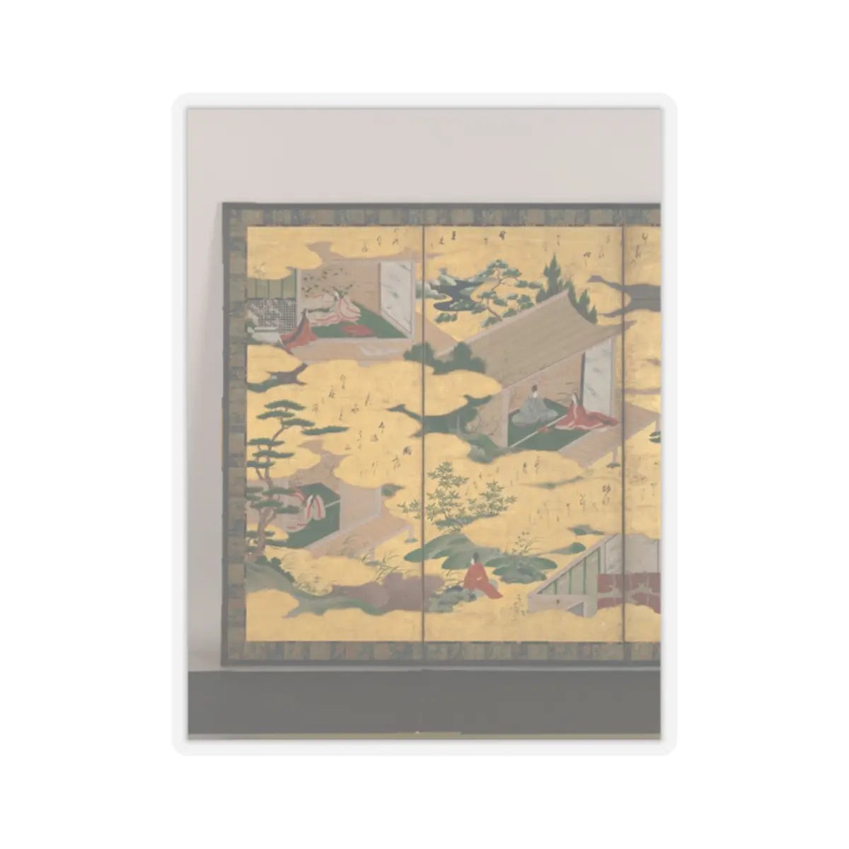 unknown - Scenes from the Tales of Ise - first half of the 17th century v8 - STICKER Vinyl Kiss-Cut Decal