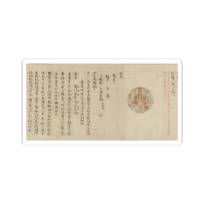 unknown - Scroll 9 of Collected Iconography (Zuzōshō)- Ten (Devas) - 13th century v21 - STICKER Vinyl Kiss-Cut Decal