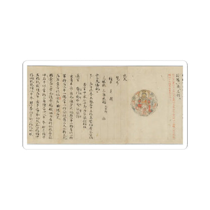 unknown - Scroll 9 of Collected Iconography (Zuzōshō)- Ten (Devas) - 13th century v21 - STICKER Vinyl Kiss-Cut Decal