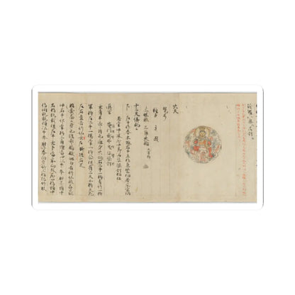 unknown - Scroll 9 of Collected Iconography (Zuzōshō)- Ten (Devas) - 13th century v21 - STICKER Vinyl Kiss-Cut Decal