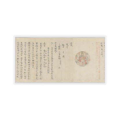 unknown - Scroll 9 of Collected Iconography (Zuzōshō)- Ten (Devas) - 13th century v21 - STICKER Vinyl Kiss-Cut Decal