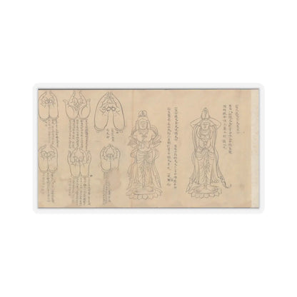 unknown - Scroll of Mudras - 11th–12th century v2 - STICKER Vinyl Kiss-Cut Decal