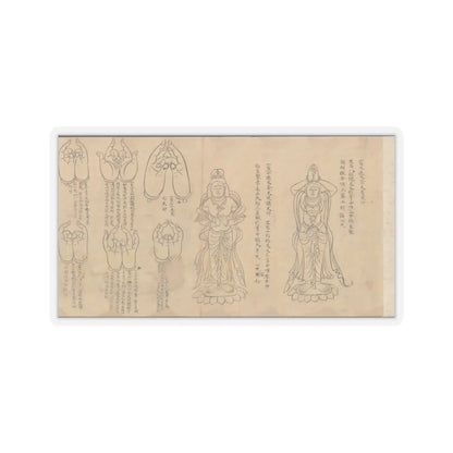 unknown - Scroll of Mudras - 11th–12th century v2 - STICKER Vinyl Kiss-Cut Decal