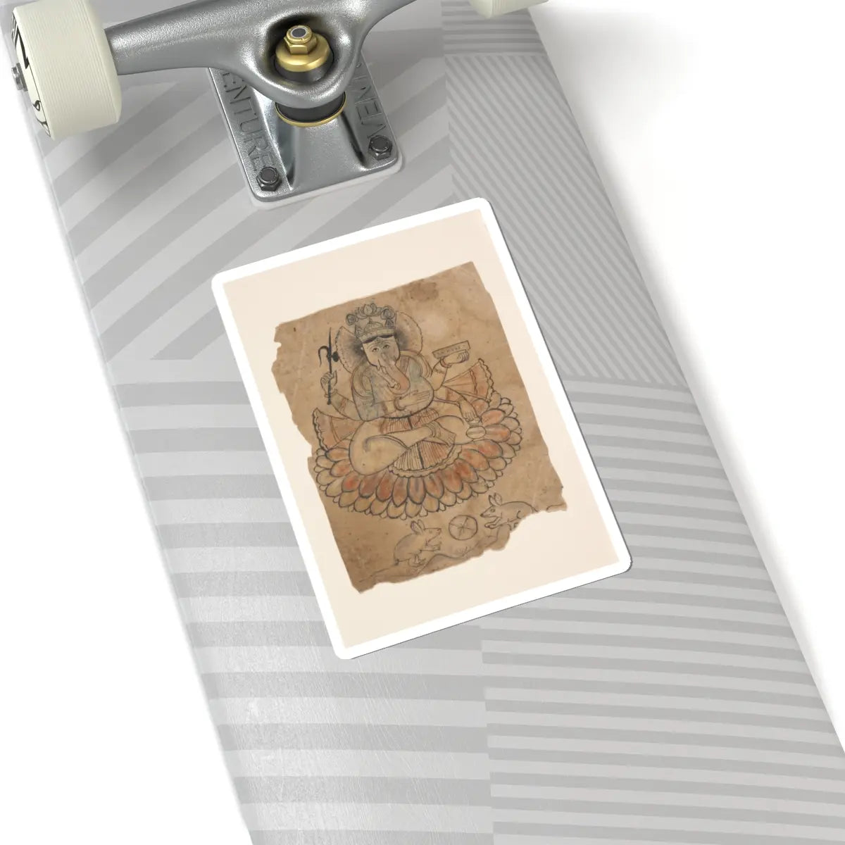 unknown - Seated Four-Armed Ganesha - ca. 1775 v1 - STICKER Vinyl Kiss-Cut Decal
