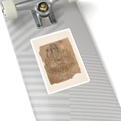 unknown - Seated Four-Armed Ganesha - ca. 1775 v1 - STICKER Vinyl Kiss-Cut Decal