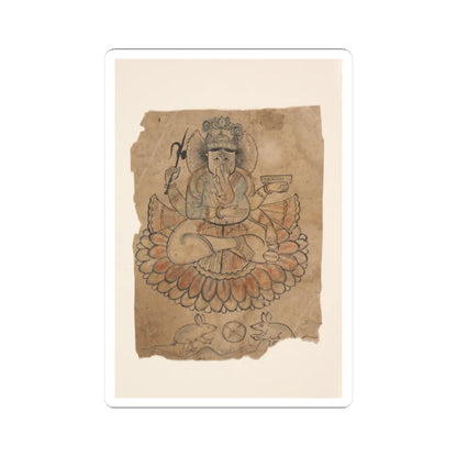 unknown - Seated Four-Armed Ganesha - ca. 1775 v1 - STICKER Vinyl Kiss-Cut Decal