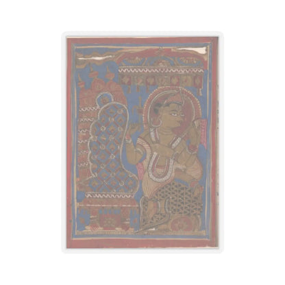 unknown - Shakra (Indra) Reveres the Embryo of Mahavira- Folio from a Kalpasutra Manuscript - 15th century v1 - STICKER Vinyl Kiss-Cut Decal