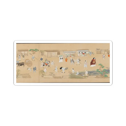 unknown - Six Noh Performances in Scenes from Daily Life - late 17th–early 18th century v5 - STICKER Vinyl Kiss-Cut Decal