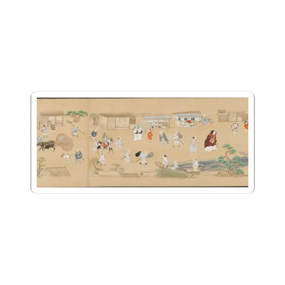 unknown - Six Noh Performances in Scenes from Daily Life - late 17th–early 18th century v5 - STICKER Vinyl Kiss-Cut Decal
