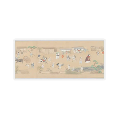 unknown - Six Noh Performances in Scenes from Daily Life - late 17th–early 18th century v5 - STICKER Vinyl Kiss-Cut Decal