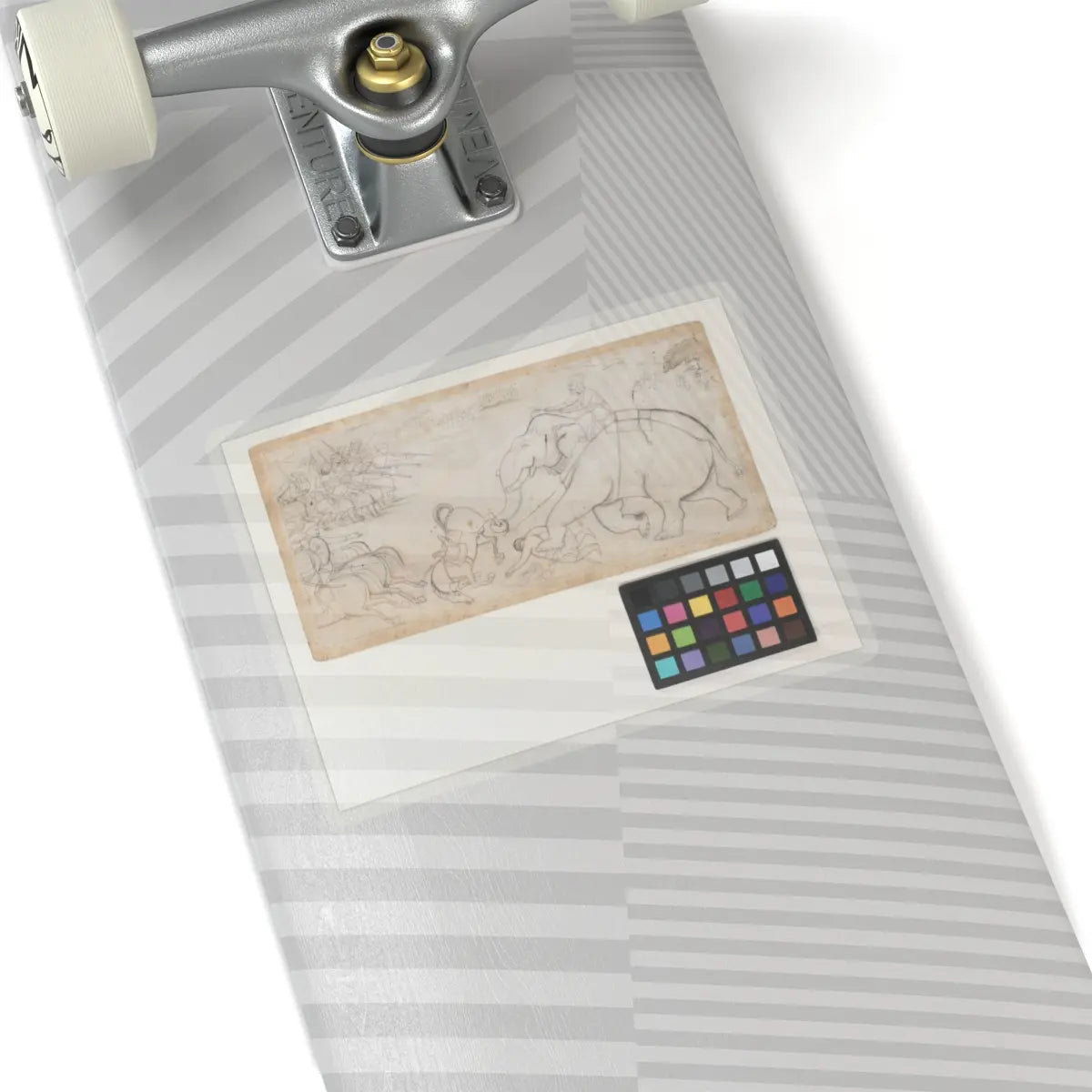 unknown - Skirmish with an Elephant - ca. 1800 v1 - STICKER Vinyl Kiss-Cut Decal