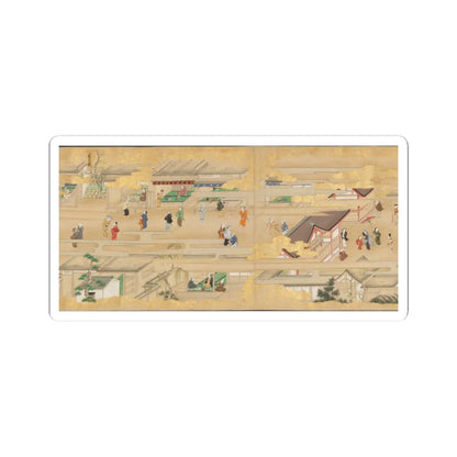 unknown - Street Scenes in Kyoto - late 17th century v3 - STICKER Vinyl Kiss-Cut Decal