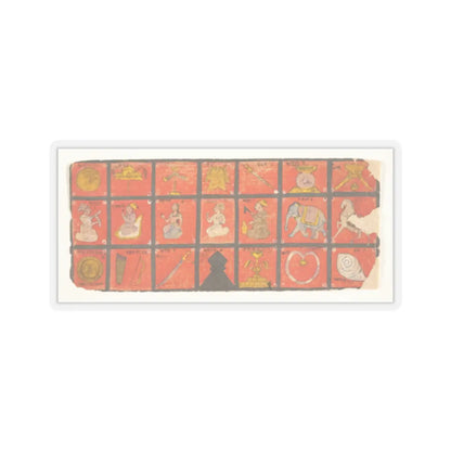 unknown - Symbols of the Chakravartin- Folio from a Digambara Manuscript, Possibly the Shalibhadra - late 17th century v1 - STICKER Vinyl Kiss-Cut Decal