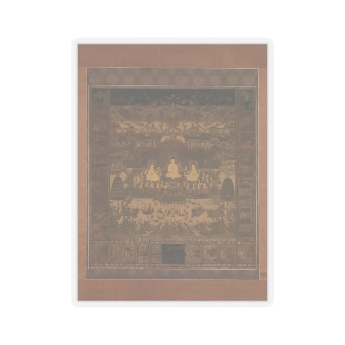 unknown - Taima Mandala - probably late 14th century v1 - STICKER Vinyl Kiss-Cut Decal