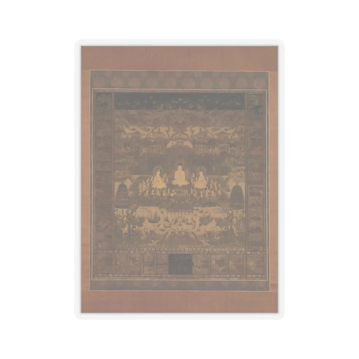 unknown - Taima Mandala - probably late 14th century v1 - STICKER Vinyl Kiss-Cut Decal