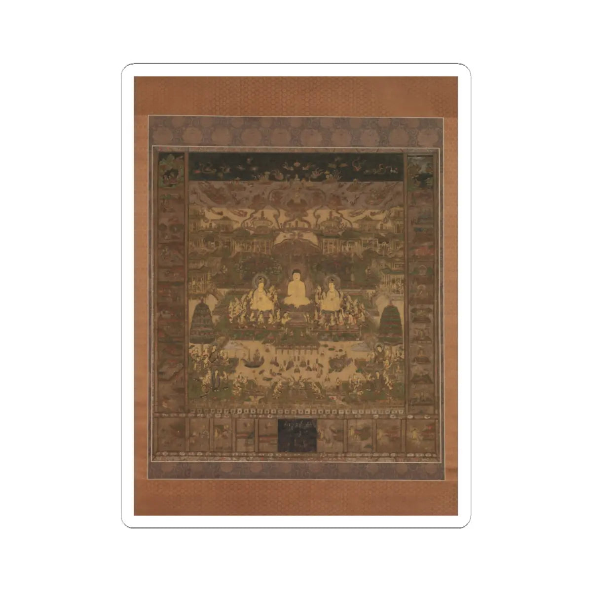 unknown - Taima Mandala - probably late 14th century v1 - STICKER Vinyl Kiss-Cut Decal
