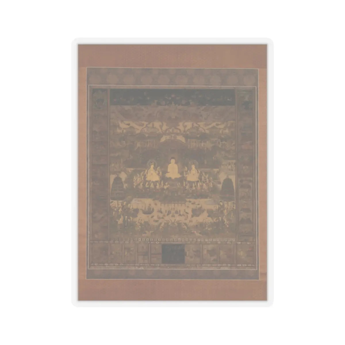 unknown - Taima Mandala - probably late 14th century v1 - STICKER Vinyl Kiss-Cut Decal