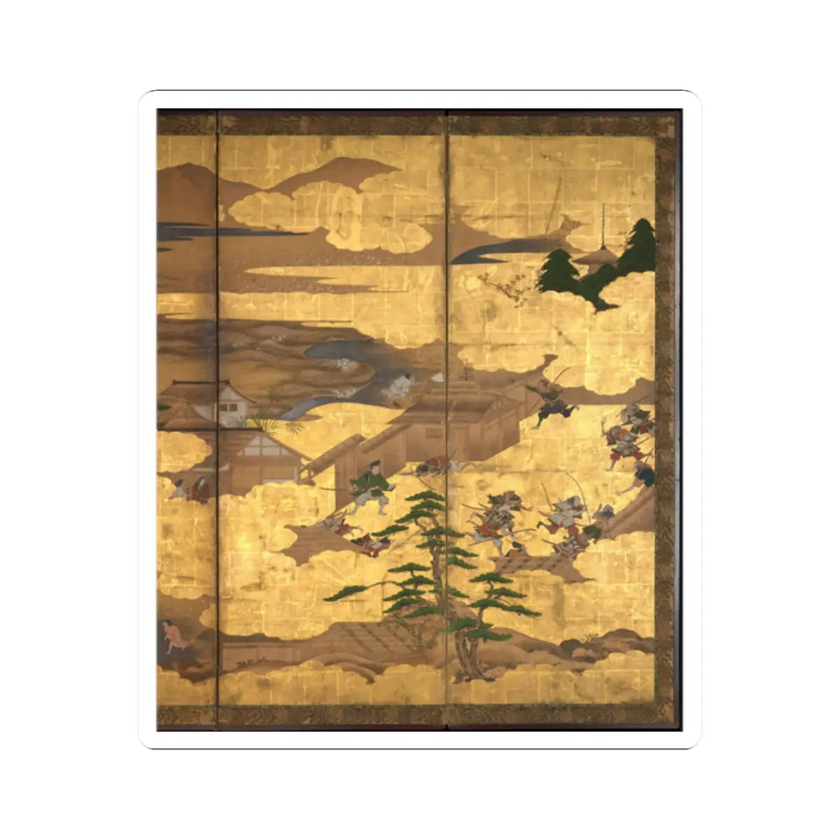 unknown - “Takebun,” from the Musical Drama “The New Piece” (Shinkyoku) - early 17th century v3 - STICKER Vinyl Kiss-Cut Decal
