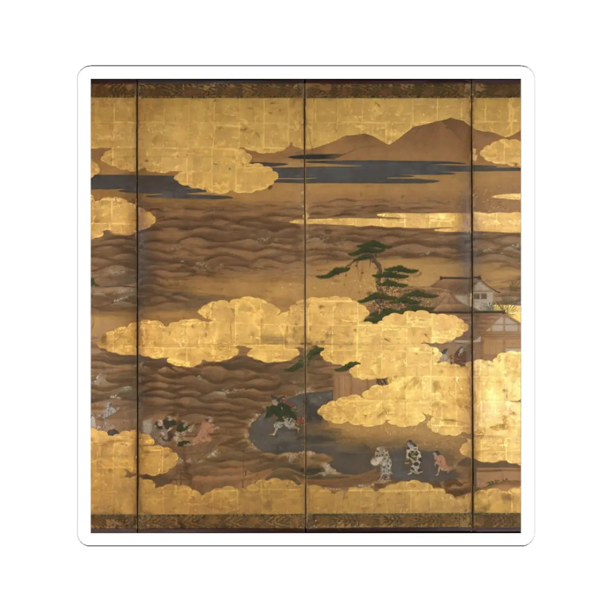 unknown - “Takebun,” from the Musical Drama “The New Piece” (Shinkyoku) - early 17th century v4 - STICKER Vinyl Kiss-Cut Decal