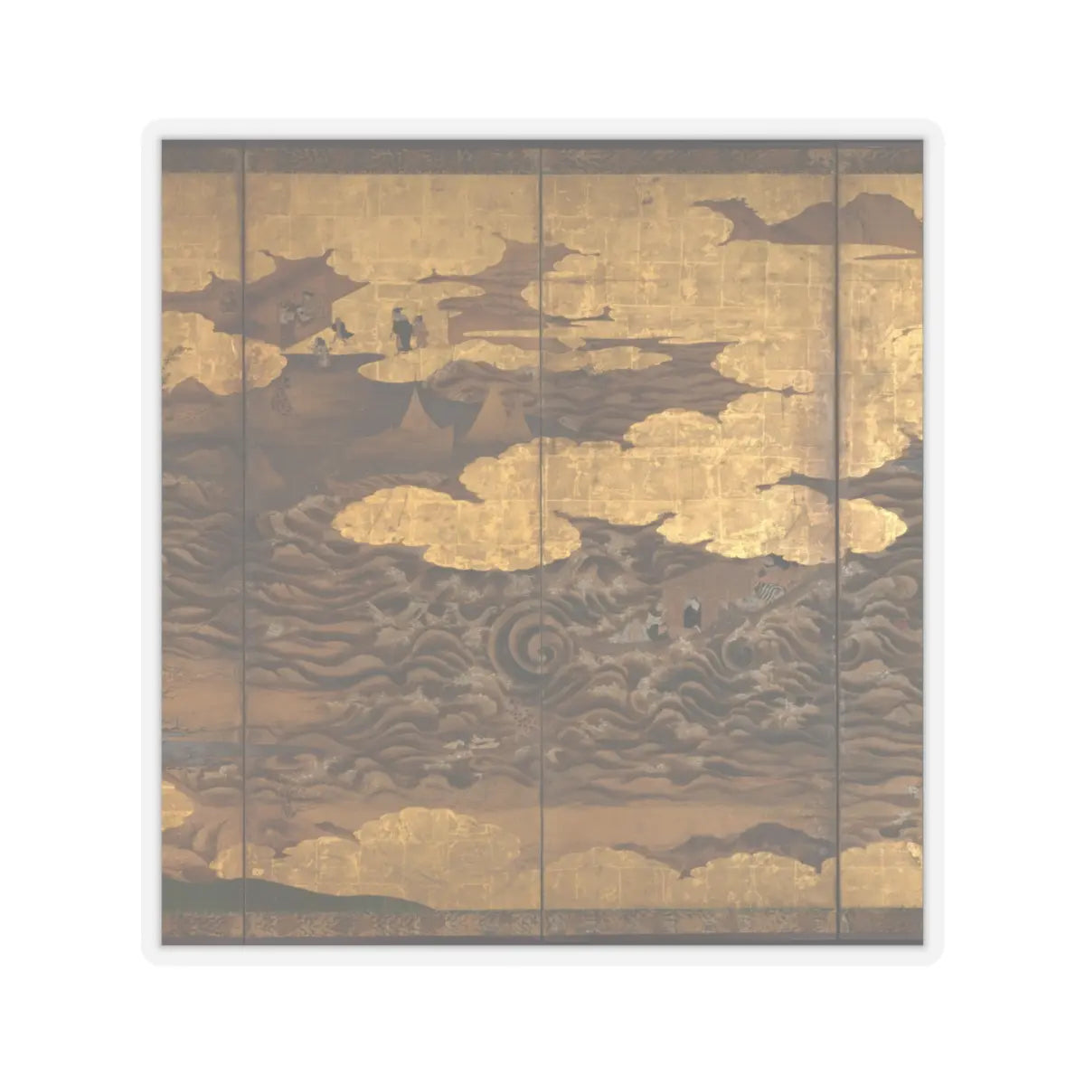unknown - “Takebun,” from the Musical Drama “The New Piece” (Shinkyoku) - early 17th century v7 - STICKER Vinyl Kiss-Cut Decal