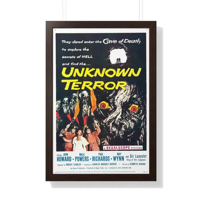 UNKNOWN TERROR 1957 - Framed Movie Poster 20" x 30" Walnut - The Sticker Space