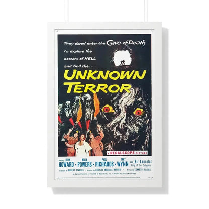 UNKNOWN TERROR 1957 - Framed Movie Poster 20" x 30" White - The Sticker Space