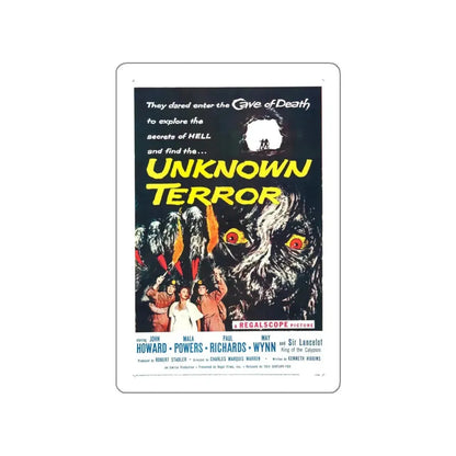 UNKNOWN TERROR 1957 Movie Poster STICKER Vinyl Die-Cut Decal 6 Inch - The Sticker Space