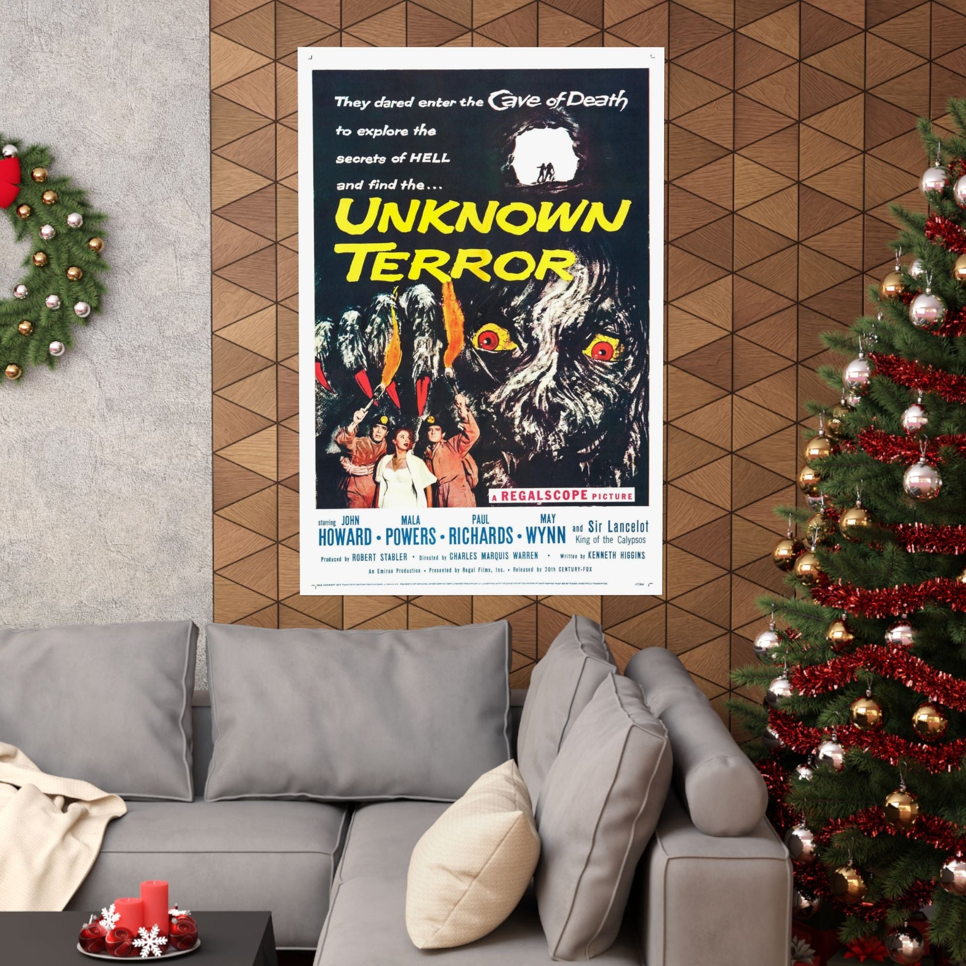 UNKNOWN TERROR 1957 - Paper Movie Poster-The Sticker Space