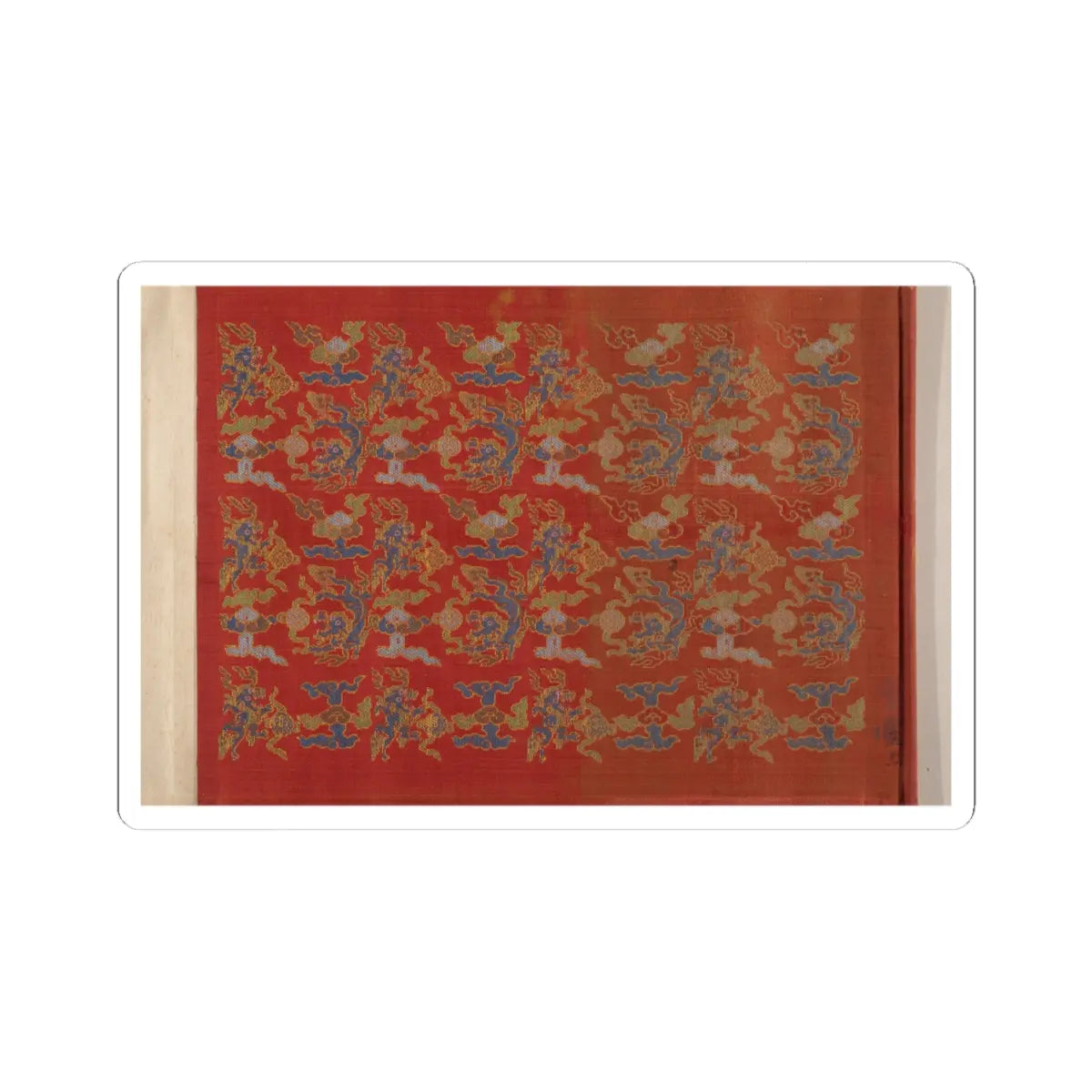 unknown - Textile for a handscroll - dated March 18, 1714 v2 - STICKER Vinyl Kiss-Cut Decal