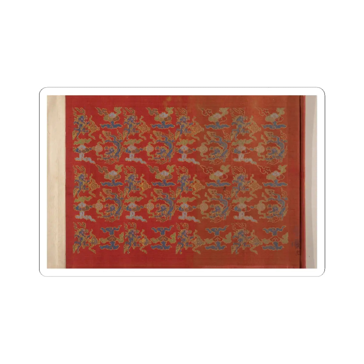 unknown - Textile for a handscroll - dated March 18, 1714 v2 - STICKER Vinyl Kiss-Cut Decal