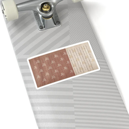 unknown - Textile for a handscroll - dated March 18, 1714 v9 - STICKER Vinyl Kiss-Cut Decal