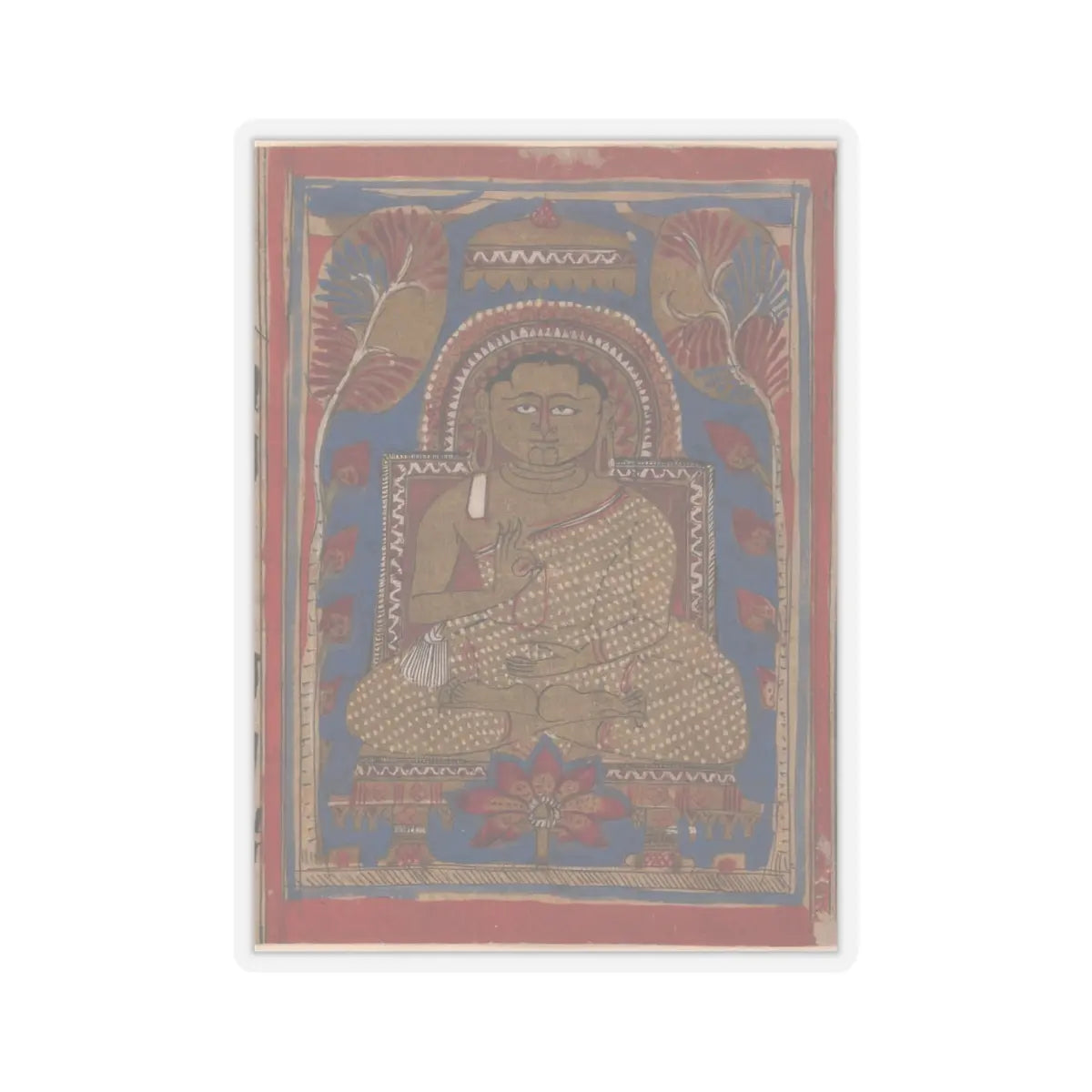 unknown - The Attainment of Perfect Knowledge (Siddha) by Mahavira's Disciple Indrabhuti Gautama - 15th century v1 - STICKER Vinyl Kiss-Cut Decal