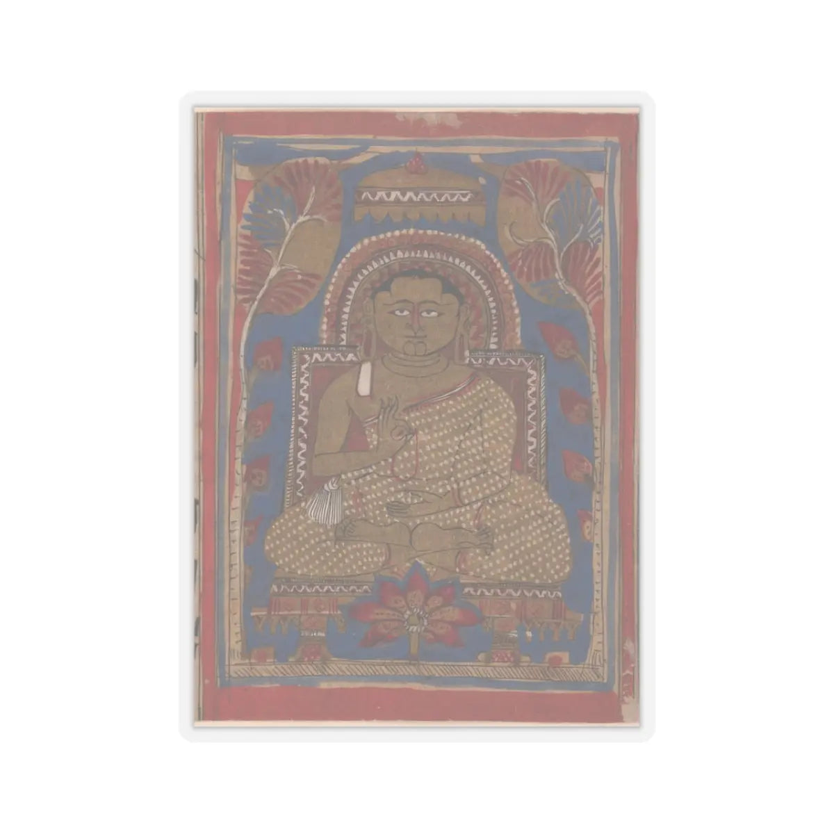 unknown - The Attainment of Perfect Knowledge (Siddha) by Mahavira's Disciple Indrabhuti Gautama - 15th century v1 - STICKER Vinyl Kiss-Cut Decal