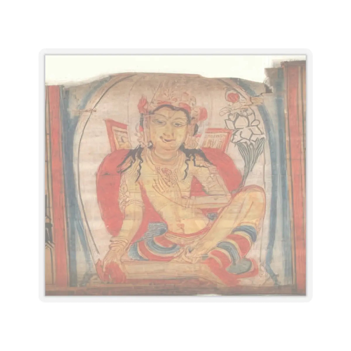 unknown - The Bodhisattva Avalokiteshvara, Folio from a dispersed Ashtasahasrika Prajnapramita - 12th century v1 - STICKER Vinyl Kiss-Cut Decal