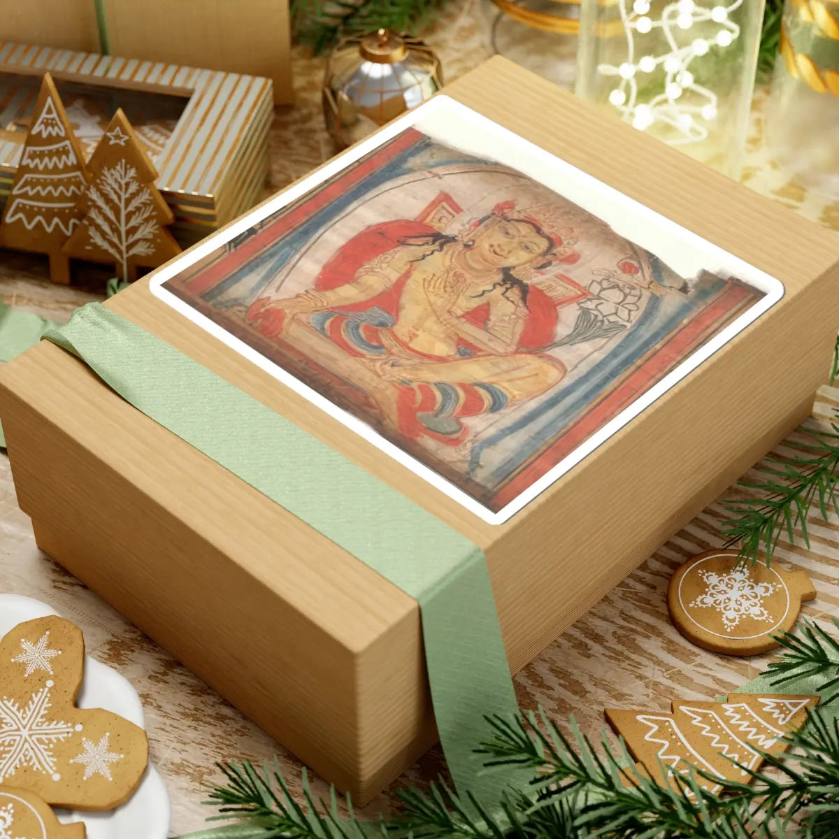 unknown - The Bodhisattva Avalokiteshvara, Folio from a dispersed Ashtasahasrika Prajnapramita - 12th century v1 - STICKER Vinyl Kiss-Cut Decal