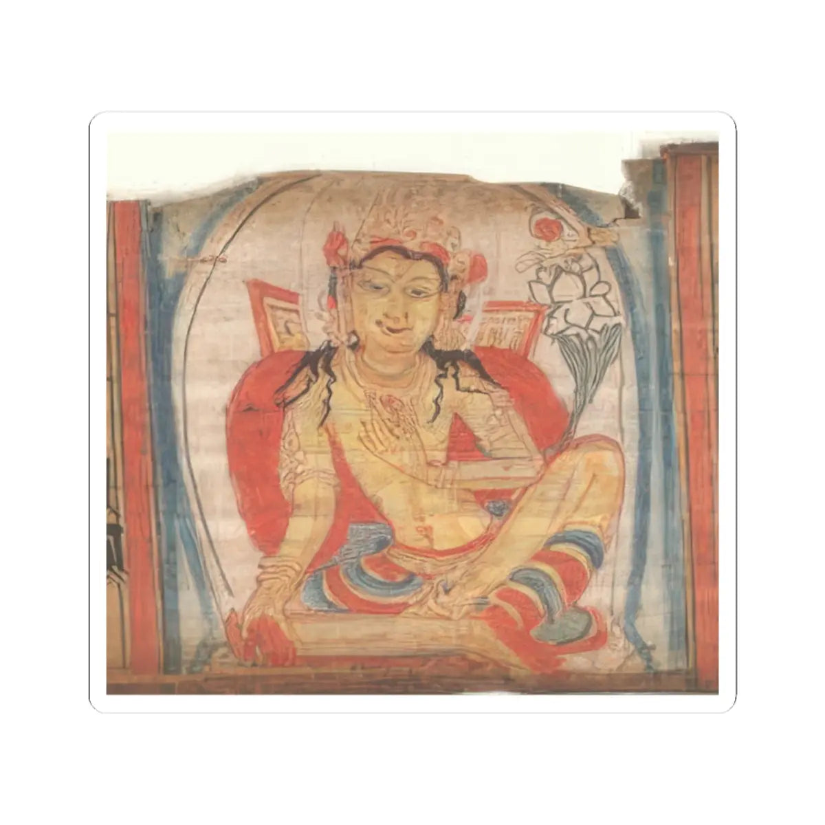 unknown - The Bodhisattva Avalokiteshvara, Folio from a dispersed Ashtasahasrika Prajnapramita - 12th century v1 - STICKER Vinyl Kiss-Cut Decal