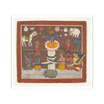 unknown - The Churning of the Ocean of Milk - ca. 1780–90 v1 - STICKER Vinyl Kiss-Cut Decal