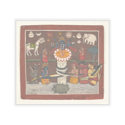 unknown - The Churning of the Ocean of Milk - ca. 1780–90 v1 - STICKER Vinyl Kiss-Cut Decal