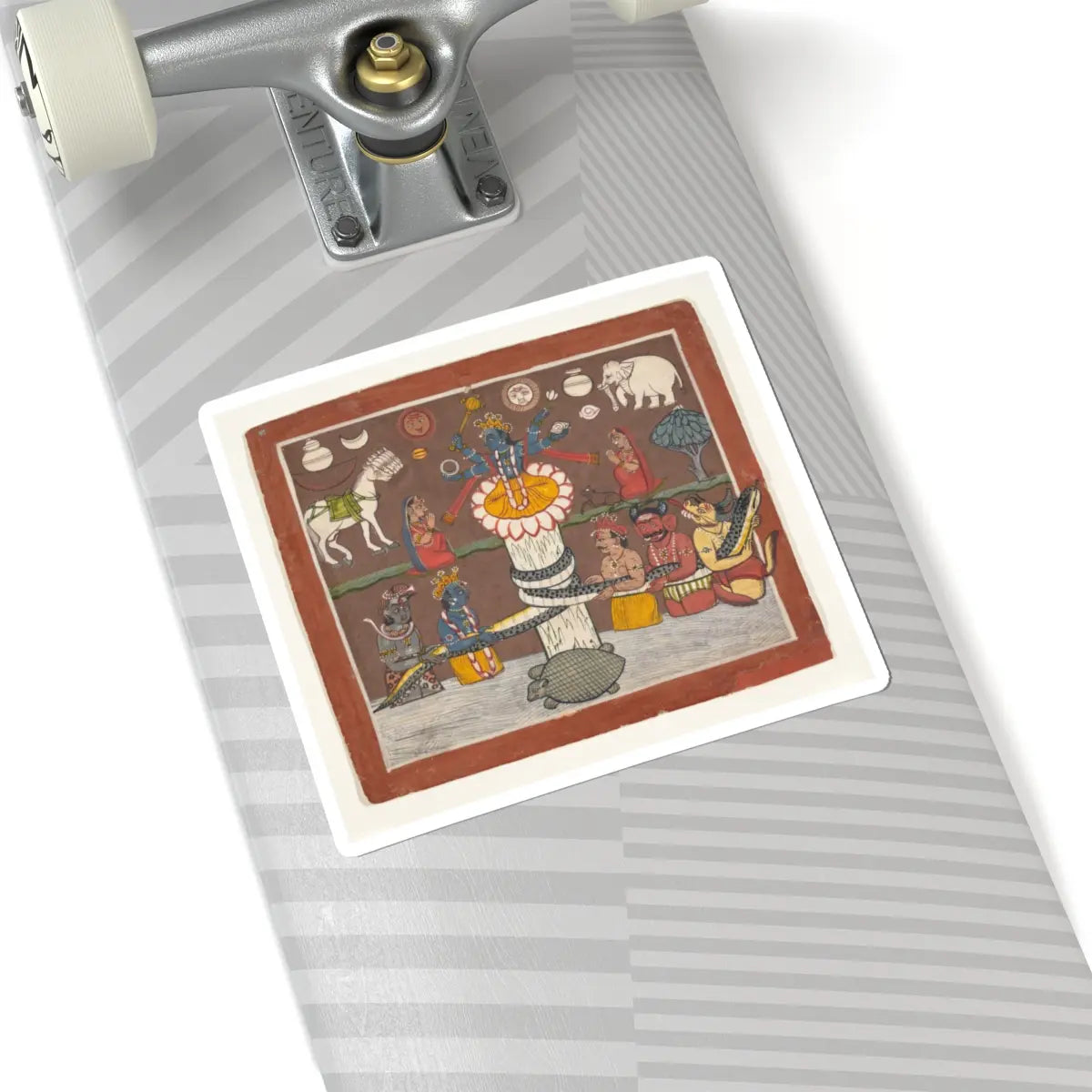 unknown - The Churning of the Ocean of Milk - ca. 1780–90 v1 - STICKER Vinyl Kiss-Cut Decal