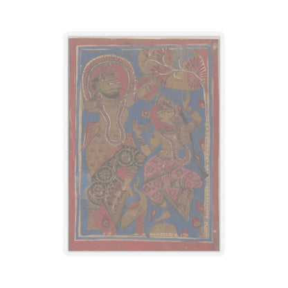 unknown - The Courtesan Kosa with the King's Charioteer- Folio from a Kalpasutra Manuscript - 15th century v1 - STICKER Vinyl Kiss-Cut Decal