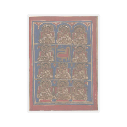 unknown - The Eleven Disciples (Ganadharas) of Mahavira- Folio from a Kalpasutra Manuscript - 15th century v1 - STICKER Vinyl Kiss-Cut Decal