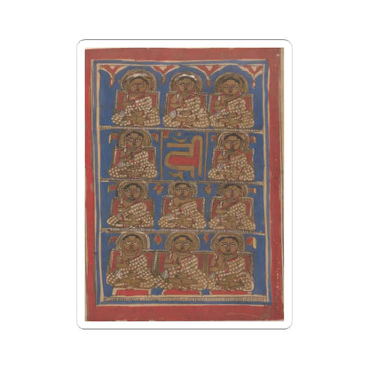 unknown - The Eleven Disciples (Ganadharas) of Mahavira- Folio from a Kalpasutra Manuscript - 15th century v1 - STICKER Vinyl Kiss-Cut Decal