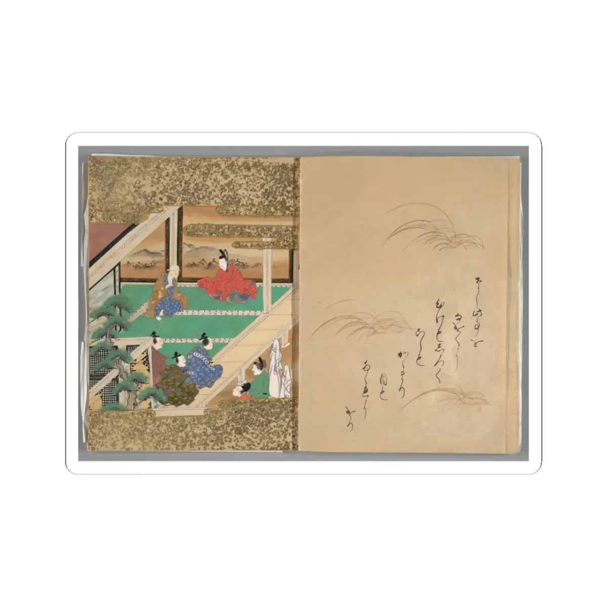 unknown - The Tale of the Bamboo Cutter - late 17th century v65 - STICKER Vinyl Kiss-Cut Decal