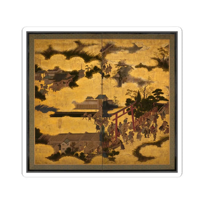 unknown - The Torii Gate of Gion Shrine - early 17th century v1 - STICKER Vinyl Kiss-Cut Decal