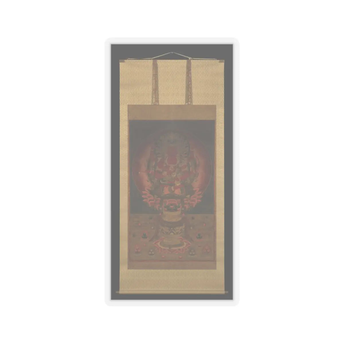 unknown - The Wisdom King Aizen (Aizen Myōō) - 14th century v2 - STICKER Vinyl Kiss-Cut Decal