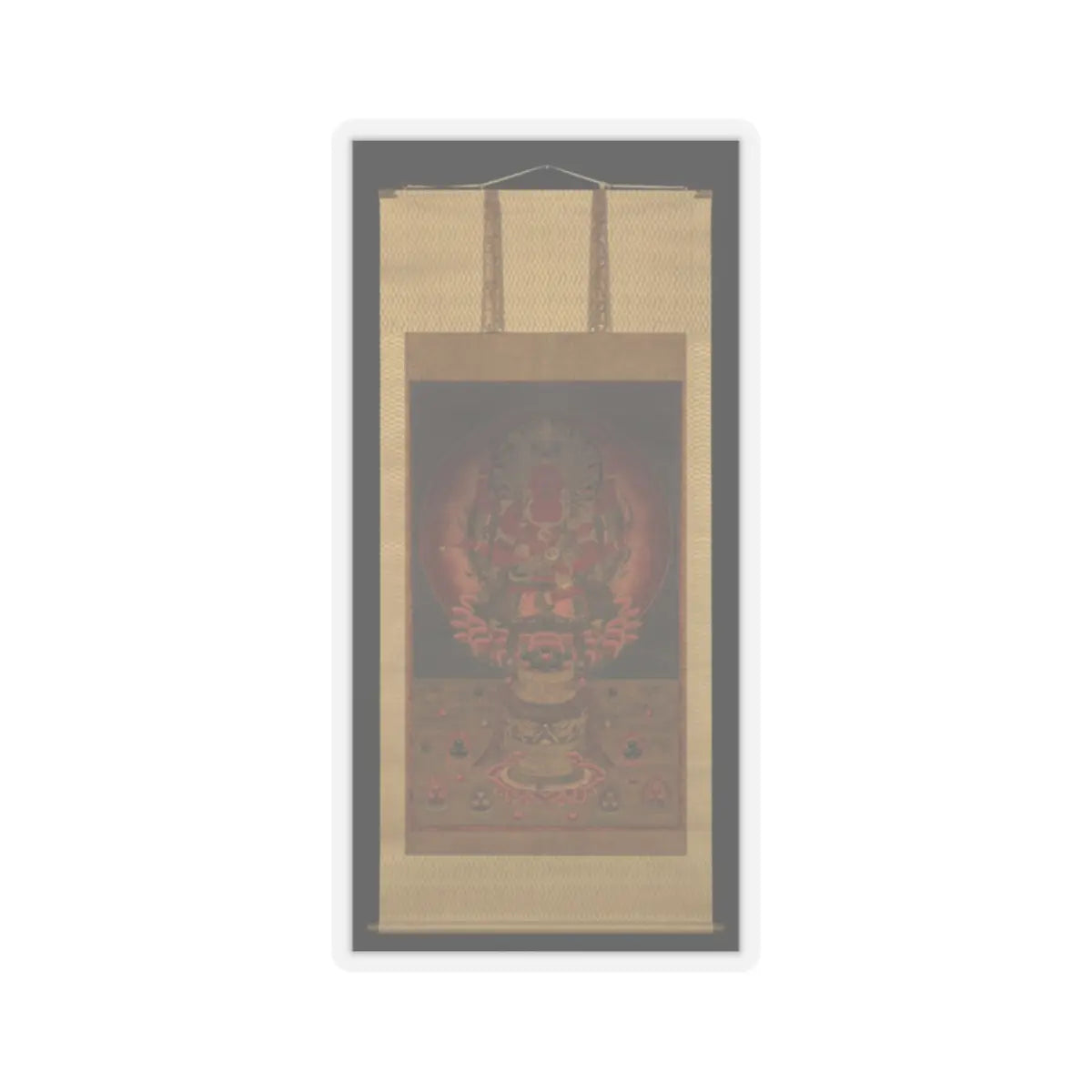 unknown - The Wisdom King Aizen (Aizen Myōō) - 14th century v2 - STICKER Vinyl Kiss-Cut Decal