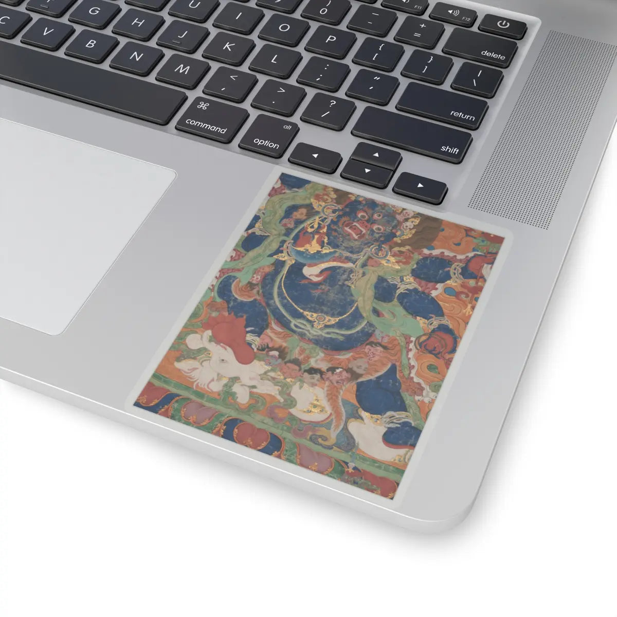 unknown - The Wrathful Protector Mahakala, Tantric Protective Form of Avalokiteshvara - early 18th century v15 - STICKER Vinyl Kiss-Cut Decal